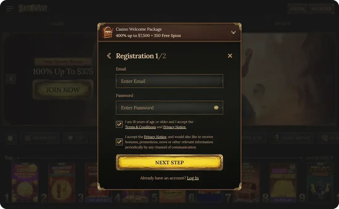 Betwest Login